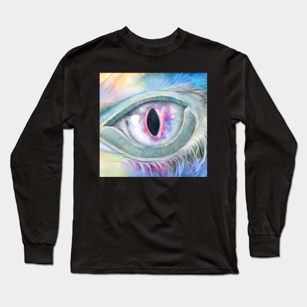 Iridescent hawk eye Long Sleeve T-Shirt by Virtually River